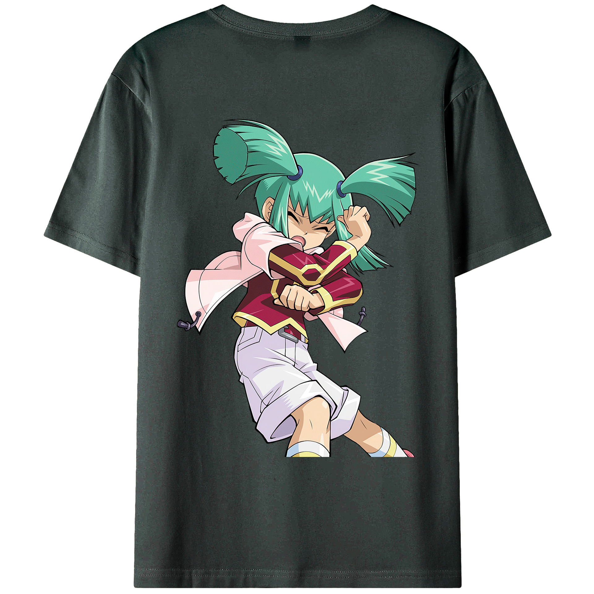 （画像用） 遊☆戯☆王 Yu-Gi-Oh! 綿100％ メンズ半袖Tシャツ（バックプリント） 通気性